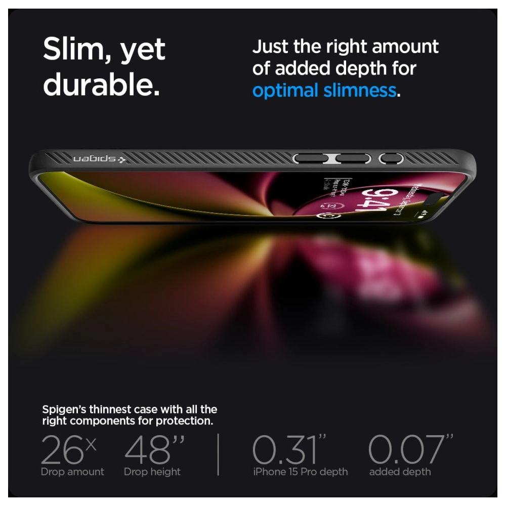 Etui Spigen Liquid Air Apple iPhone 15 Pro Matte Black