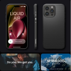 Etui Spigen Liquid Air Apple iPhone 15 Pro Matte Black