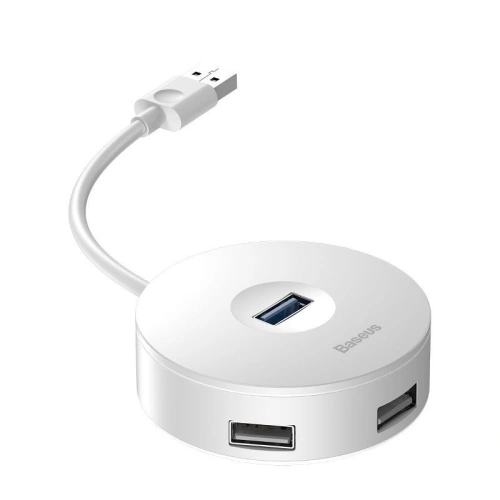 Kup Hub 4 în 1 USB la USB 3.0 + 3x USB 2.0 Baseus 15cm (alb) - BSU362WHT - {ean13} - Sklep Home Screen