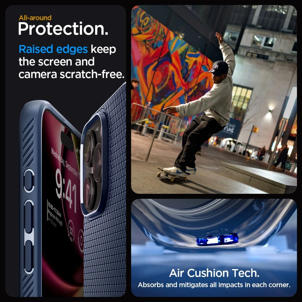 Etui Spigen Liquid Air Apple iPhone 15 Pro Navy Blue