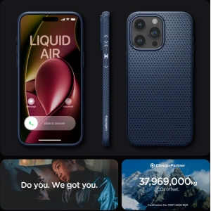 Etui Spigen Liquid Air Apple iPhone 15 Pro Navy Blue