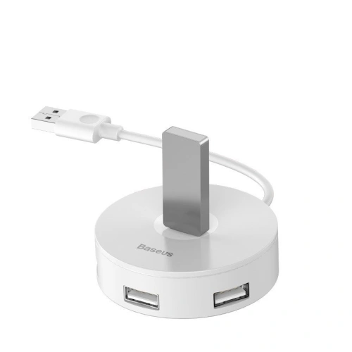 Kup Hub 4 în 1 USB la USB 3.0 + 3x USB 2.0 Baseus 15cm (alb) - BSU362WHT - {ean13} - Sklep Home Screen
