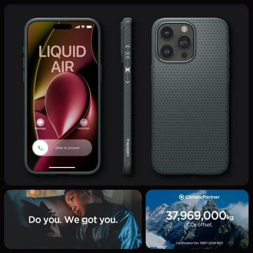 Kup Etui Spigen Liquid Air Apple iPhone 15 Pro Abyss Green - SPN3021 - {ean13} - Sklep Home Screen