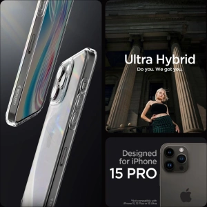 Etui Spigen Ultra Hybrid Apple iPhone 15 Pro Crystal Clear