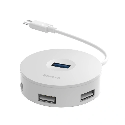 Kup Hub 4w1 USB-C do USB 3.0 + 3x USB 2.0 Baseus 15cm (bílý) - BSU363WHT - {ean13} - Sklep Home Screen