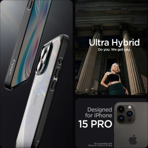 Etui Spigen Ultra Hybrid Apple iPhone 15 Pro Frost Black