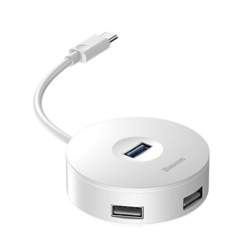 Kup Hub 4w1 USB-C a USB 3.0 + 3x USB 2.0 Baseus 15cm (fehér) - BSU363WHT - {ean13} - Sklep Home Screen