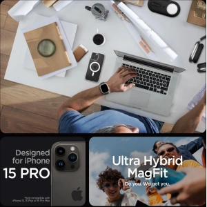 Etui Spigen Ultra Hybrid Mag MagSafe Apple iPhone 15 Pro Bílá