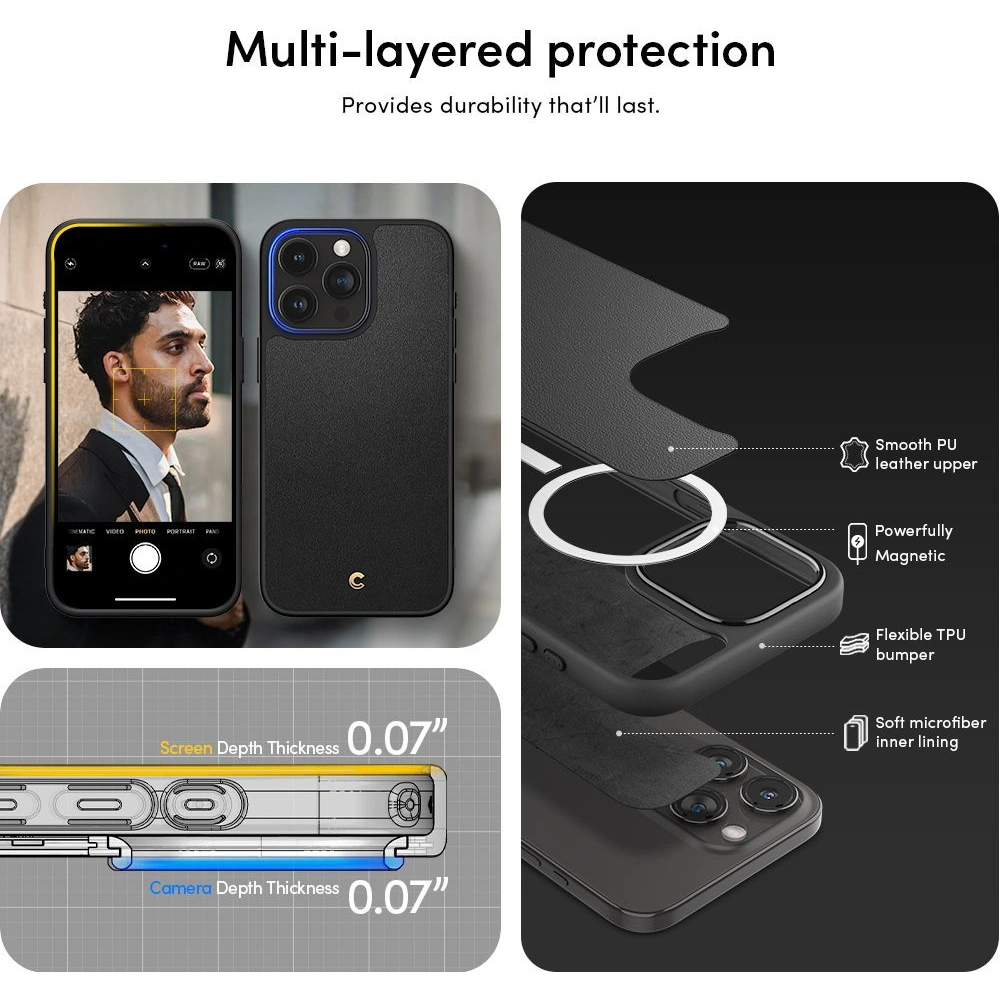 Etui Spigen Cyrill Kajuk Mag MagSafe Apple iPhone 15 Pro Black