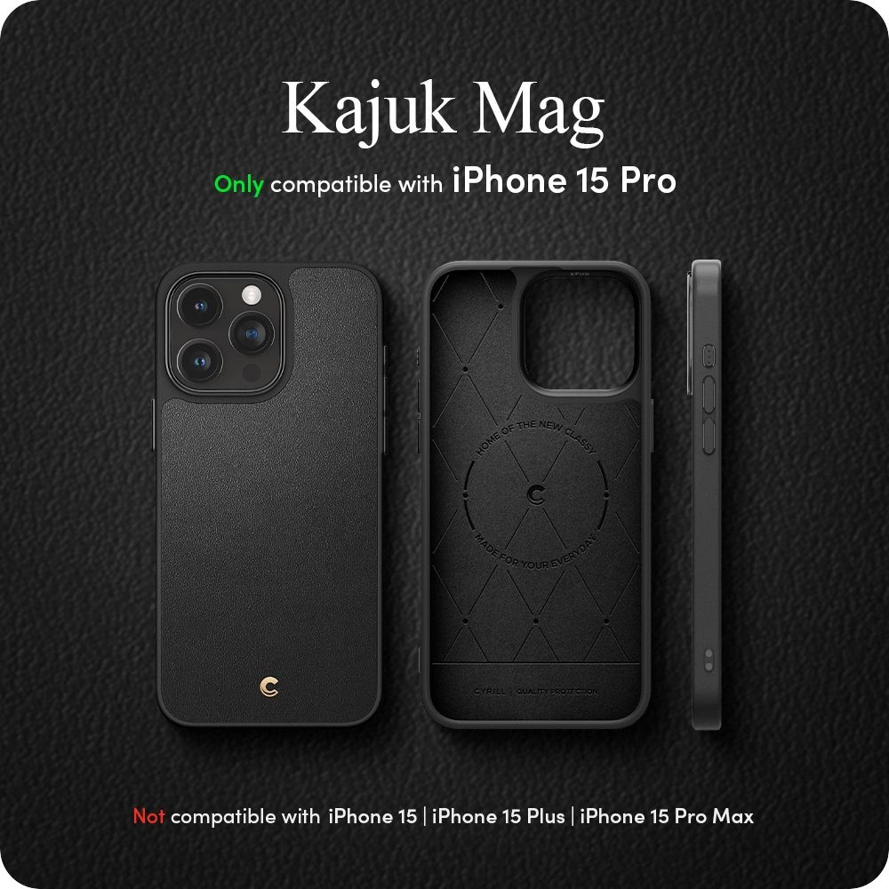 Etui Spigen Cyrill Kajuk Mag MagSafe Apple iPhone 15 Pro Black