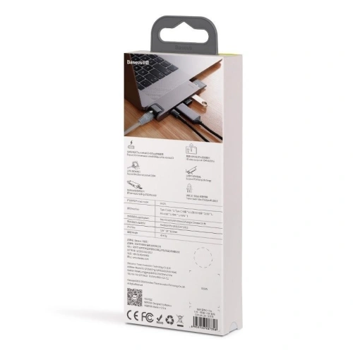 Kup Hub Adapter 7w1 Baseus do MacBook Pro 2016/2017/2018 USB 3.0 x2, USB-C, HDMI, SD, microSD, Ethernet RJ45 - BSU364 - {ean13} - Sklep Home Screen