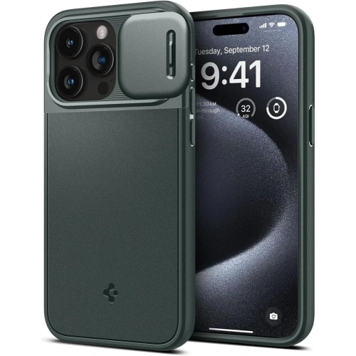 Kup Spigen Apple Carcasă Optik Armor MagSafe iPhone 15 Pro Abyss Green - SPN3040 - {ean13} - Sklep Home Screen