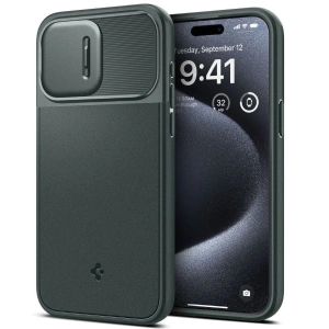 Etui Spigen Optik Armor Mag MagSafe Apple iPhone 15 Pro Abyss Green