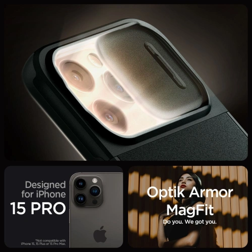 Kup Spigen Apple Carcasă Optik Armor MagSafe iPhone 15 Pro Abyss Green - SPN3040 - {ean13} - Sklep Home Screen