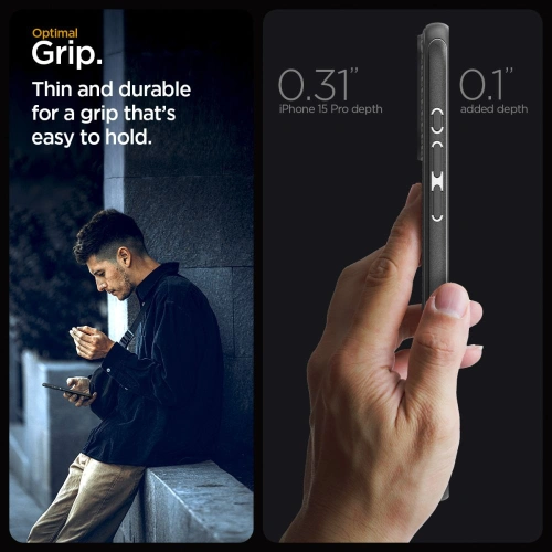 Kup Case Spigen Mag Armor MagSafe Apple iPhone 15 Pro Matt Schwarz - SPN3043 - {ean13} - Sklep Home Screen