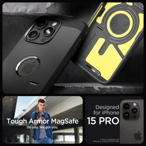 Kup Spigen Apple Carcasă Tough Armor MagSafe iPhone 15 Pro negru - SPN3044 - {ean13} - Sklep Home Screen