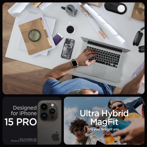 Kup Spigen Apple Husă Ultra Hybrid MagSafe iPhone 15 Pro Zero One - SPN3046 - {ean13} - Sklep Home Screen