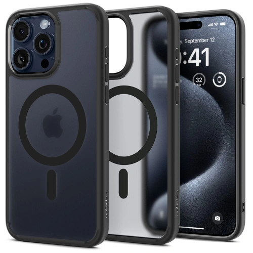 Kup Spigen Apple Husă Ultra Hybrid MagSafe iPhone 15 Pro Frost Black - SPN3047 - {ean13} - Sklep Home Screen