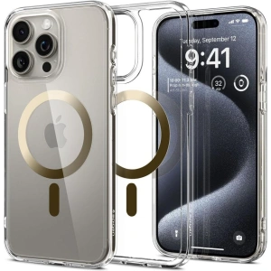 Etui Spigen Ultra Hybrid Mag MagSafe Apple iPhone 15 Pro Gold