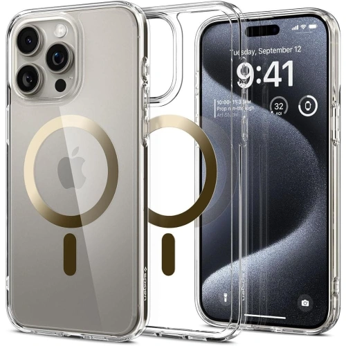 Kup Spigen Apple Husă Ultra Hybrid MagSafe iPhone 15 Pro Gold - SPN3049 - {ean13} - Sklep Home Screen