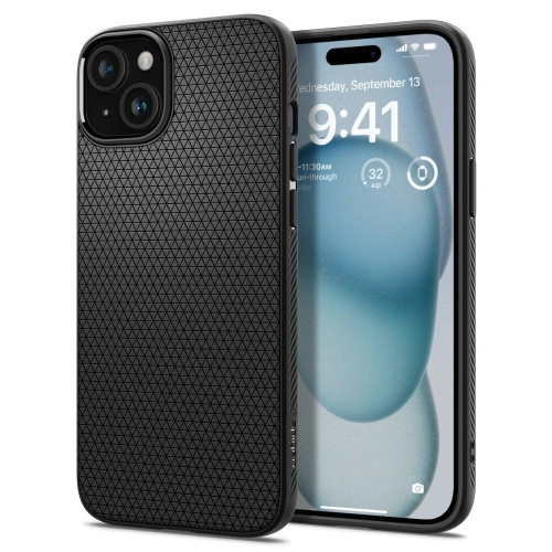 Kup Etui Spigen Liquid Air Apple iPhone 15 Matt Fekete - SPN3054 - {ean13} - Sklep Home Screen