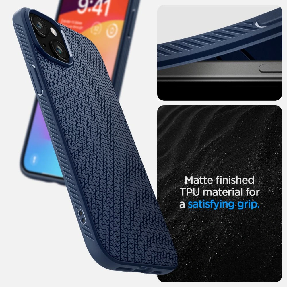 Etui Spigen Liquid Air Apple iPhone 15 Navy Blue