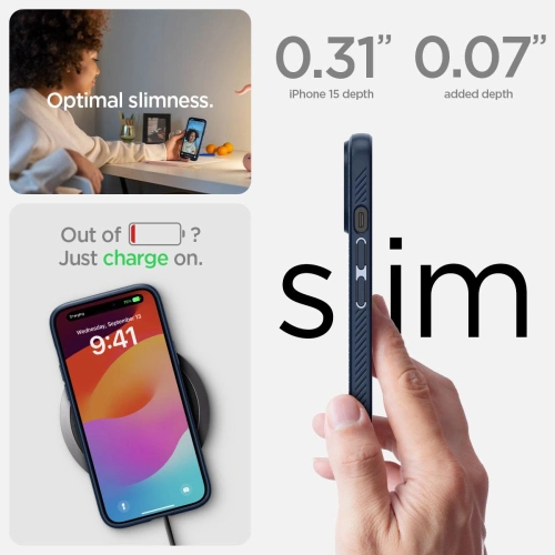 Kup Spigen Apple Carcasă Liquid Air iPhone 15 Navy Blue - SPN3055 - {ean13} - Sklep Home Screen