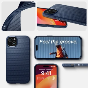 Etui Spigen Liquid Air Apple iPhone 15 Navy Blue