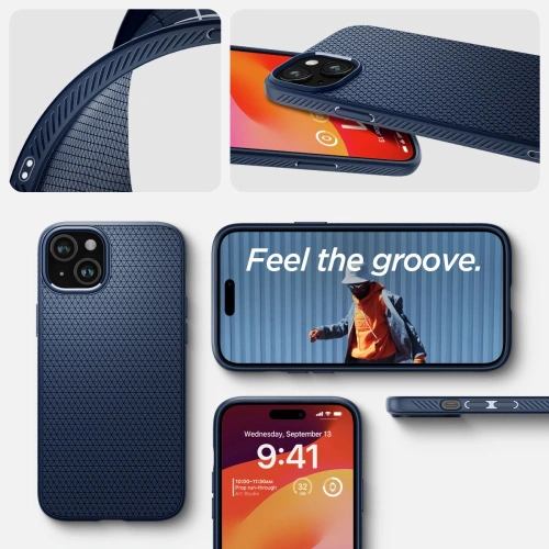 Kup Spigen Apple Carcasă Liquid Air iPhone 15 Navy Blue - SPN3055 - {ean13} - Sklep Home Screen