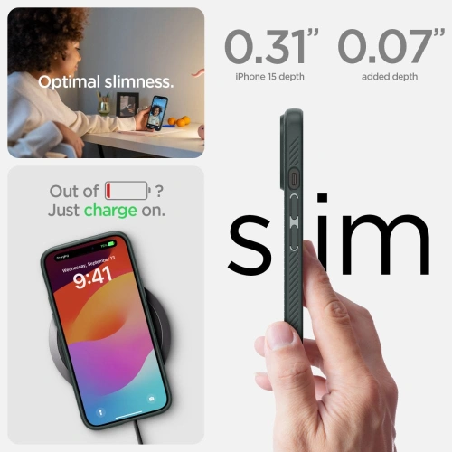 Kup Case Spigen Liquid Air Apple iPhone 15 Abyssgrün - SPN3056 - {ean13} - Sklep Home Screen