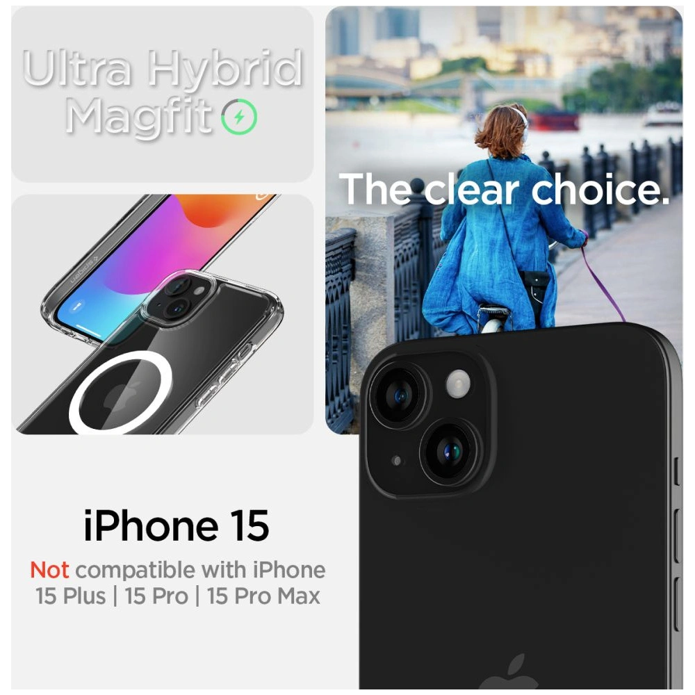 Etui Spigen Ultra Hybrid Mag MagSafe Apple iPhone 15 White