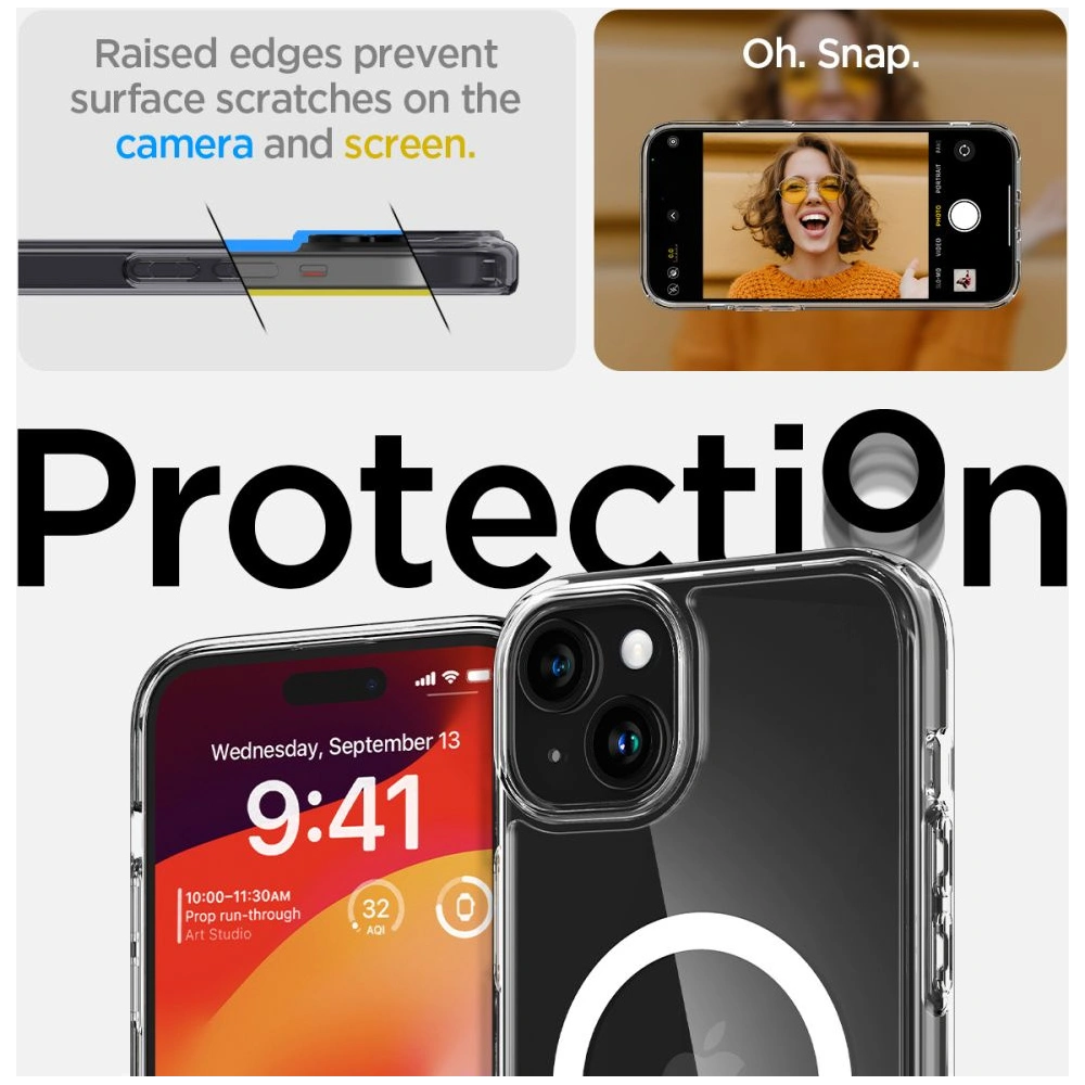 Etui Spigen Ultra Hybrid Mag MagSafe Apple iPhone 15 White