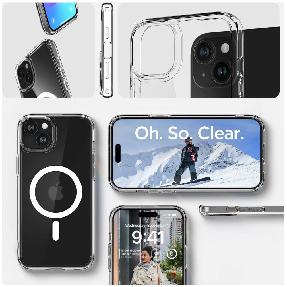 Etui Spigen Ultra Hybrid Mag MagSafe Apple iPhone 15 White