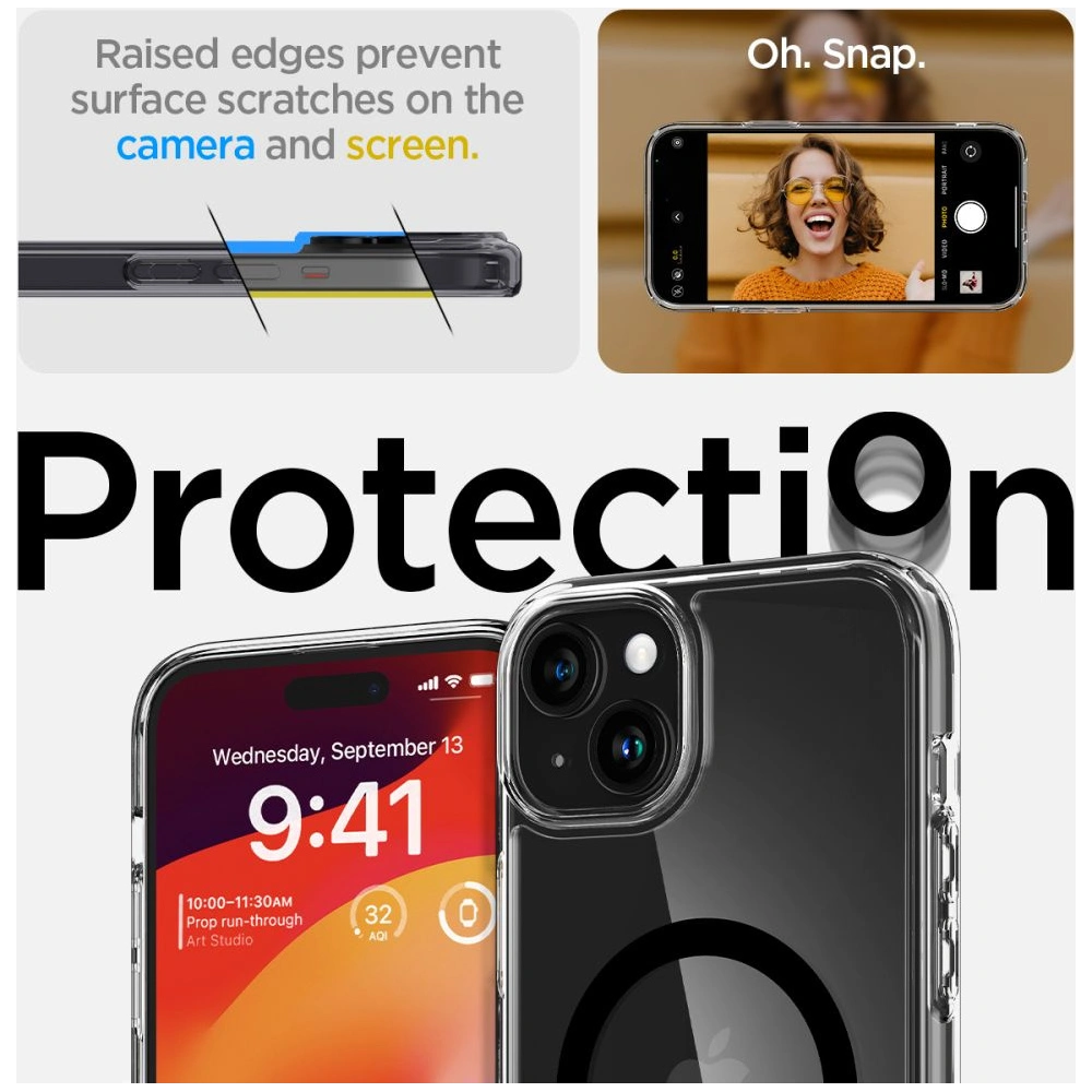 Etui Spigen Ultra Hybrid Mag MagSafe Apple iPhone 15 Black