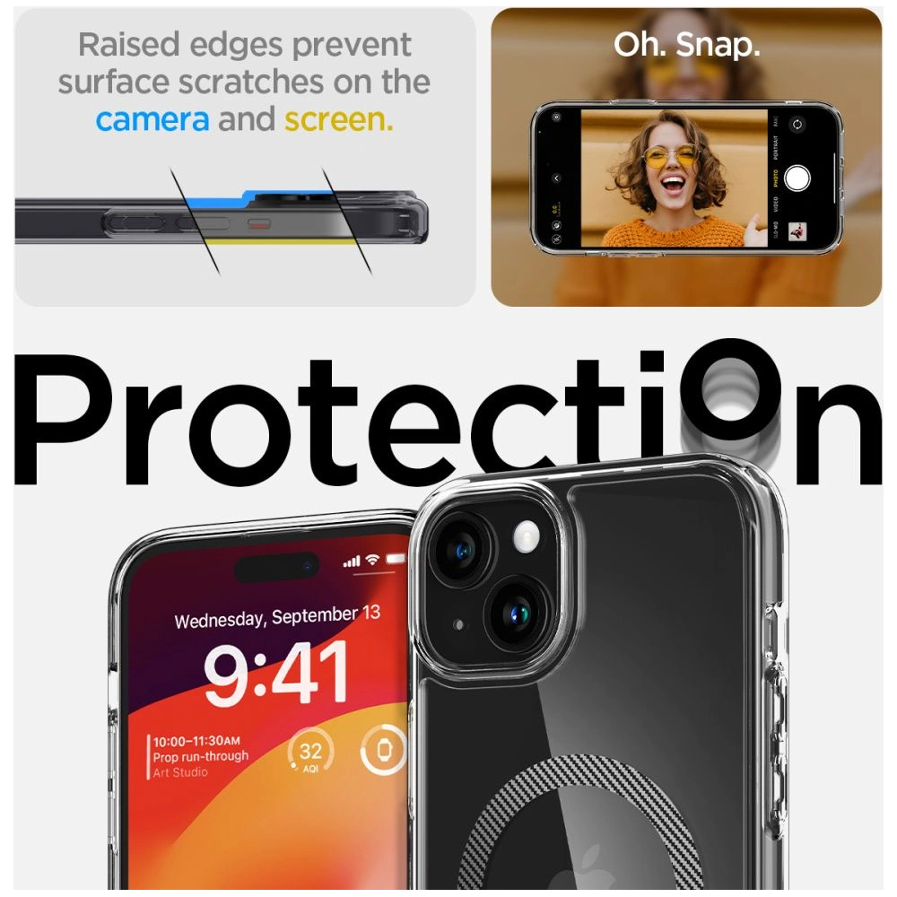 Etui Spigen Ultra Hybrid Mag MagSafe Apple iPhone 15 Carbon Fiber