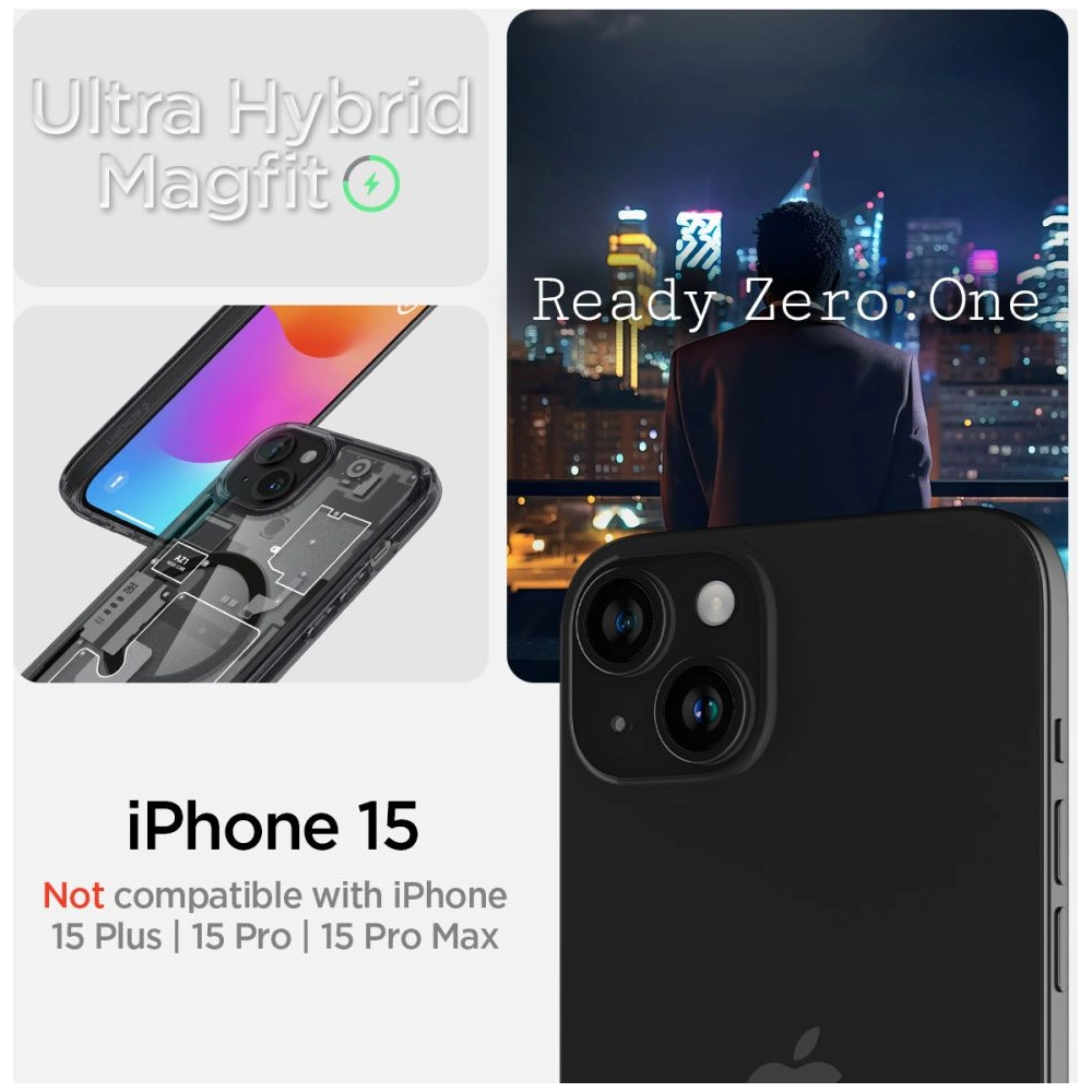 Etui Spigen Ultra Hybrid Mag MagSafe Apple iPhone 15 Zero One