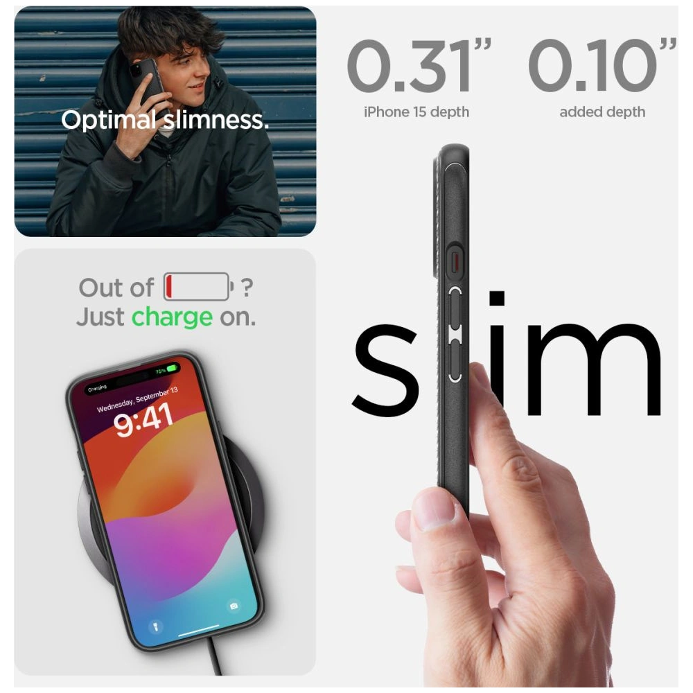 Etui Spigen Mag Armor MagSafe Apple iPhone 15 Matte Black