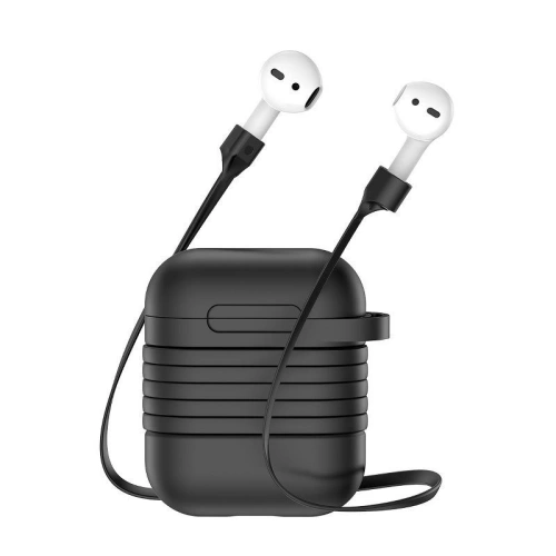 Buy Baseus Apple AirPods Protective Case with Earphone Strap Black - BSU372BLK - {ean13} - Home Screen Store Europe