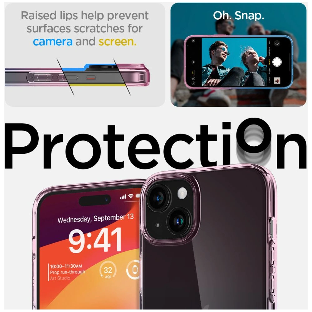 Etui Spigen Liquid Crystal Apple iPhone 15 Gradation Pink