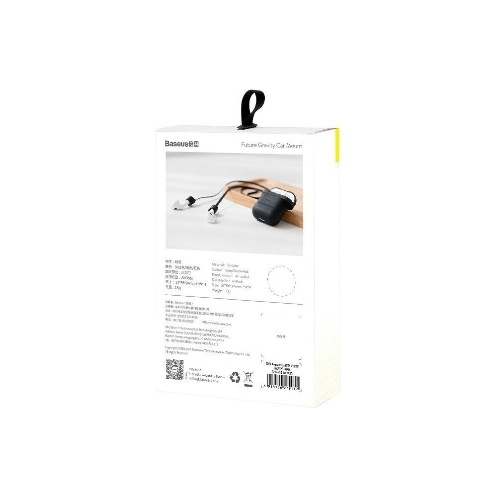 Etui ochronne na słuchawki Apple AirPods Baseus - czarne