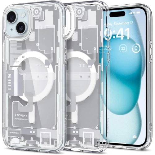 Kup Etui Spigen Ultra Hybrid Mag MagSafe Apple iPhone 15 Plus / 14 Plus Zero One White - SPN3086 - {ean13} - Sklep Home Screen