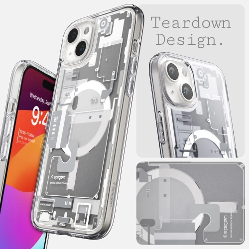 Kup Case Spigen Ultra Hybrid Mag MagSafe Apple iPhone 15 Plus / 14 Plus Zero One Weiß - SPN3086 - {ean13} - Sklep Home Screen
