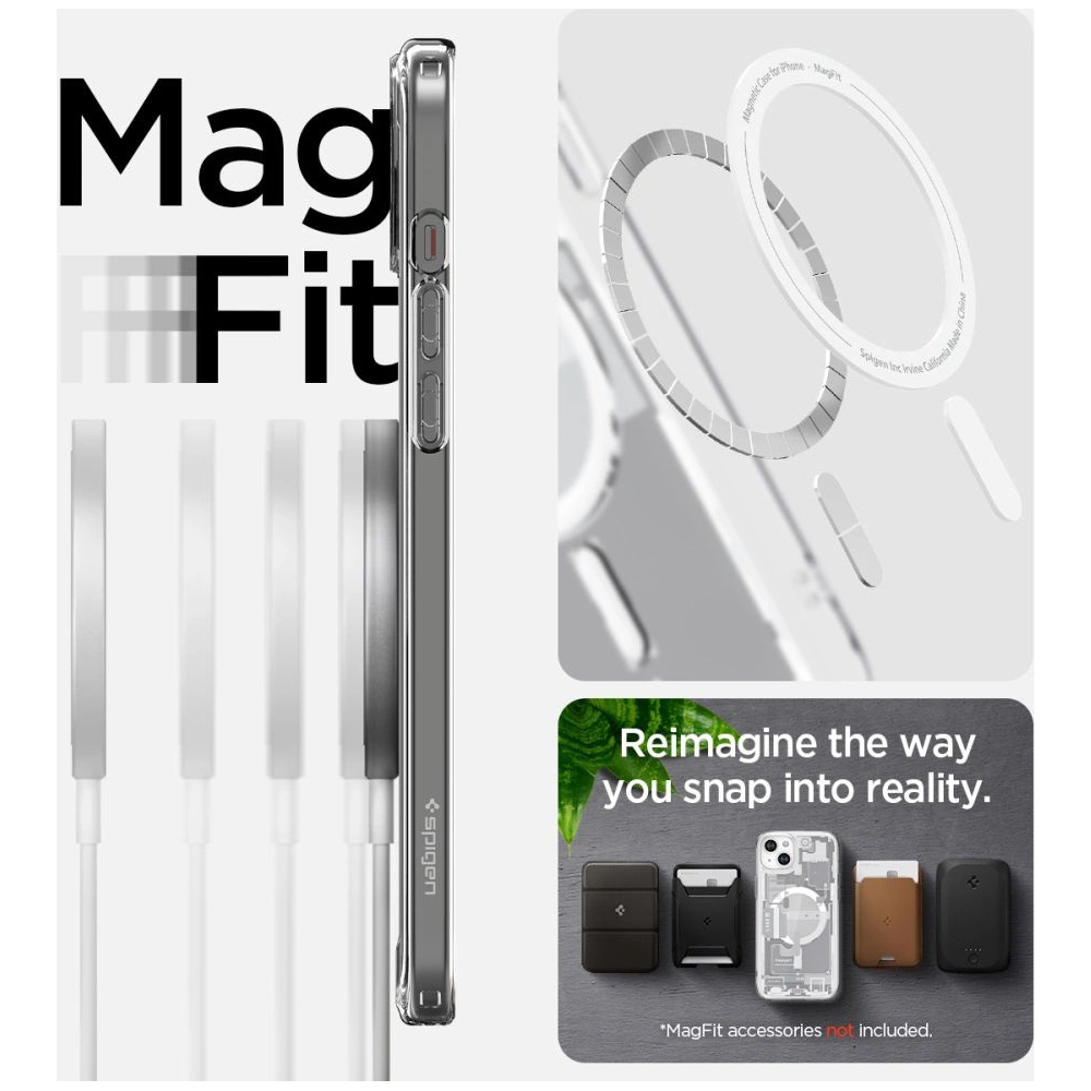 Etui Spigen Ultra Hybrid Mag MagSafe Apple iPhone 15 Plus / 14 Plus Zero One White