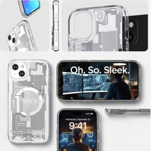Kup Etui Spigen Ultra Hybrid Mag MagSafe Apple iPhone 15 Plus / 14 Plus Zero One White - SPN3086 - {ean13} - Sklep Home Screen
