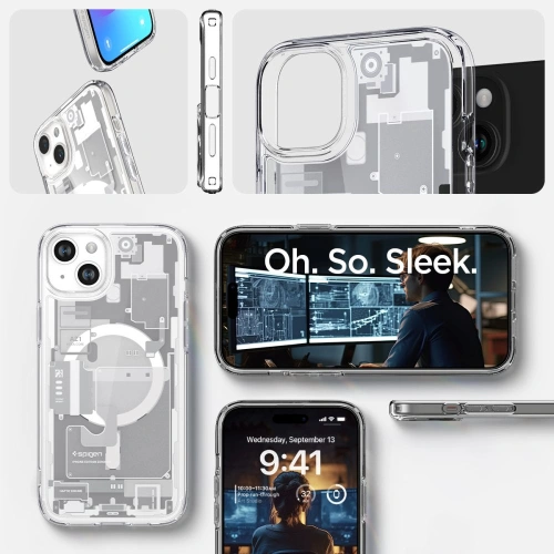 Kup Etui Spigen Ultra Hybrid Mag MagSafe Apple iPhone 15 Plus / 14 Plus Zero One White - SPN3086 - {ean13} - Sklep Home Screen