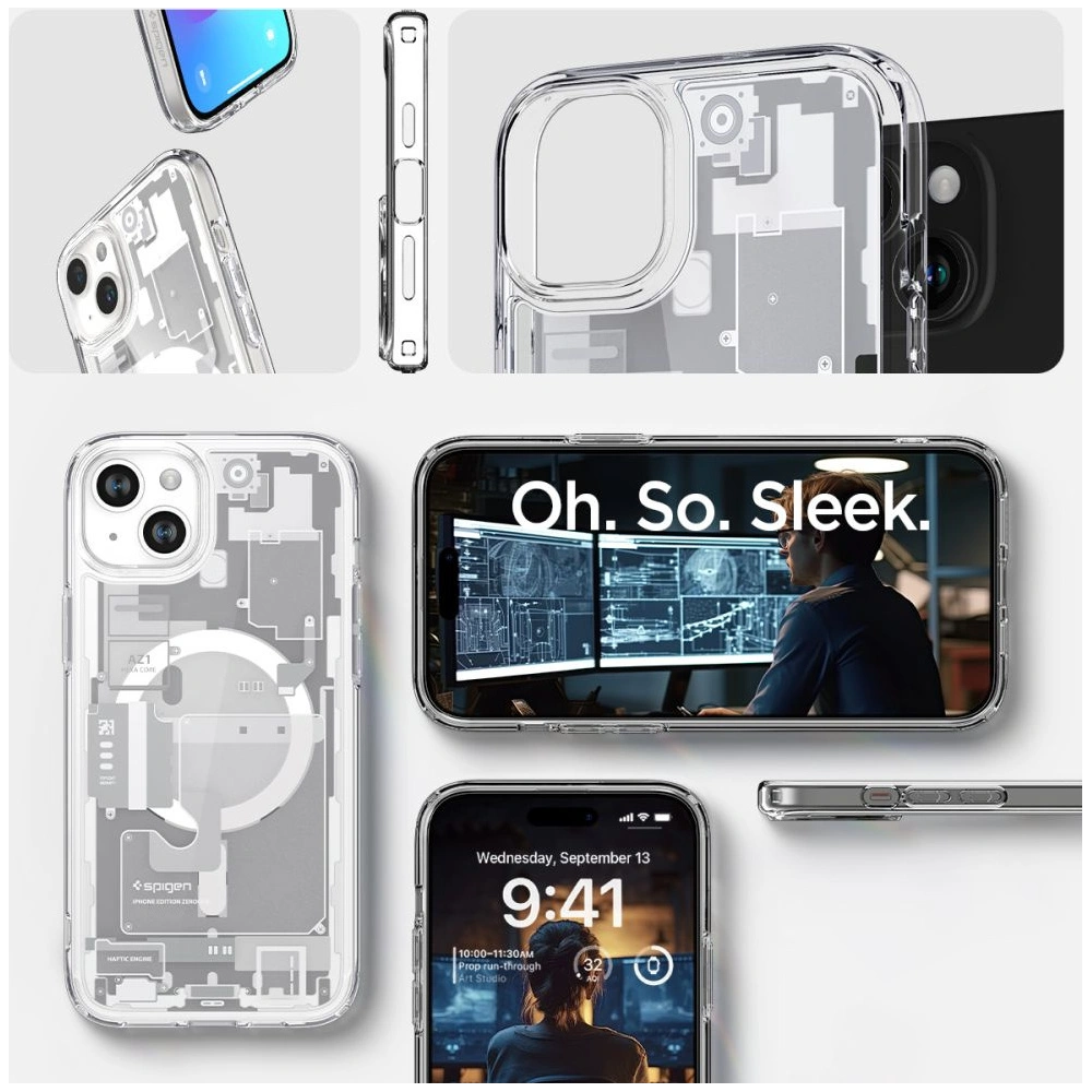 Etui Spigen Ultra Hybrid Mag MagSafe Apple iPhone 15 Plus / 14 Plus Zero One White