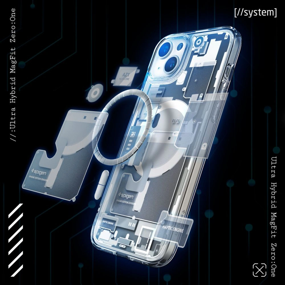 Etui Spigen Ultra Hybrid Mag MagSafe Apple iPhone 15 Plus / 14 Plus Zero One White