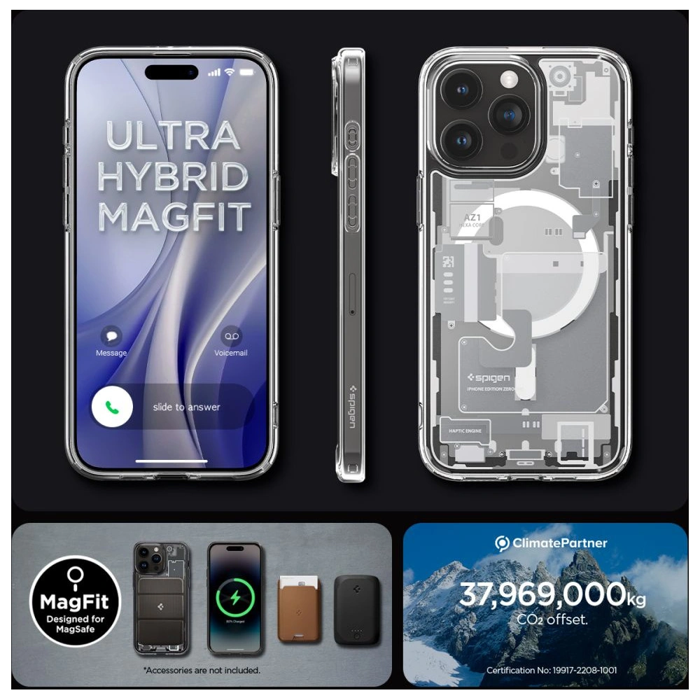 Etui Spigen Ultra Hybrid Mag MagSafe Apple iPhone 15 Pro Zero One White