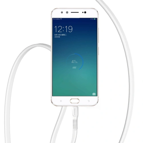 Kup Cablu micro USB Baseus Tough Series 2A 1m (alb) - BSU373WHT - {ean13} - Sklep Home Screen