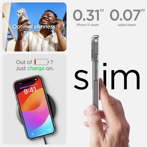 Kup Case Spigen Ultra Hybrid Mag MagSafe Apple iPhone 15 Zero One Weiß - SPN3088 - {ean13} - Sklep Home Screen